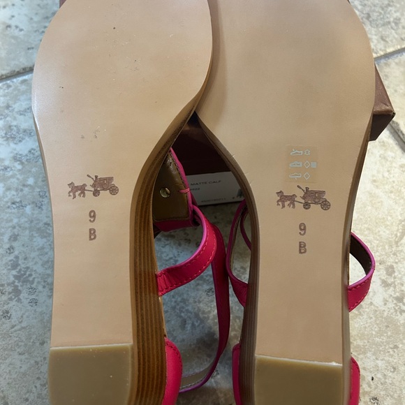 Coach Pink Ruby Ingrid Sandals - Picture 3 of 4